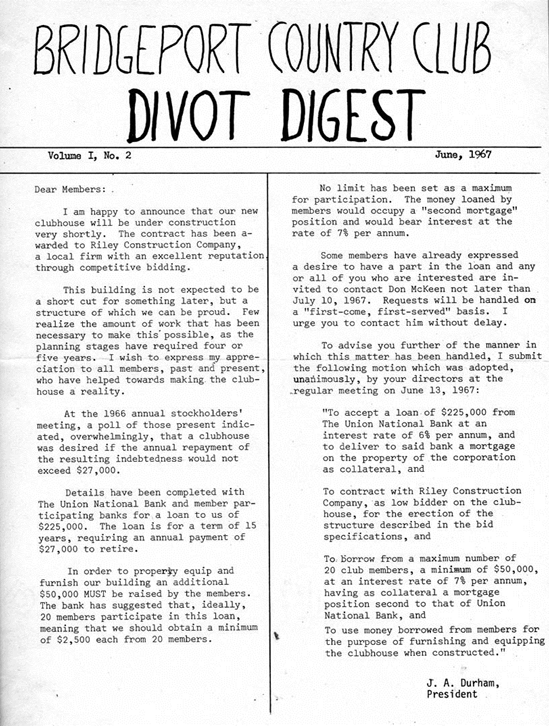 Divot Digest Memory Lane